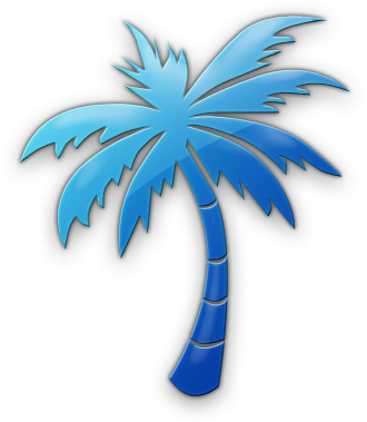 Palm Tree Legacy Icon Tags Icons Etc - Blue Palm Tree Png (420x420), Png Download