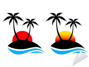 Beach Palm Tree Clip Art (400x400), Png Download