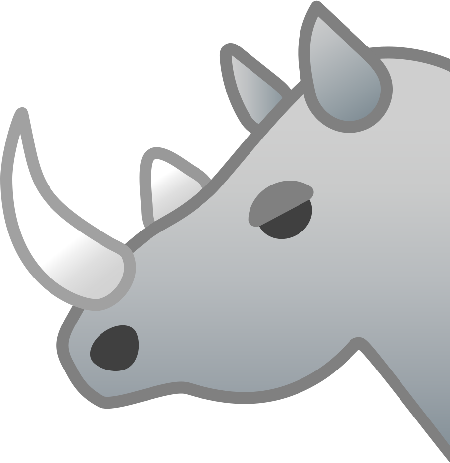 Download Svg Download Png - Rhinoceros Emoji Png (1024x1024), Png Download