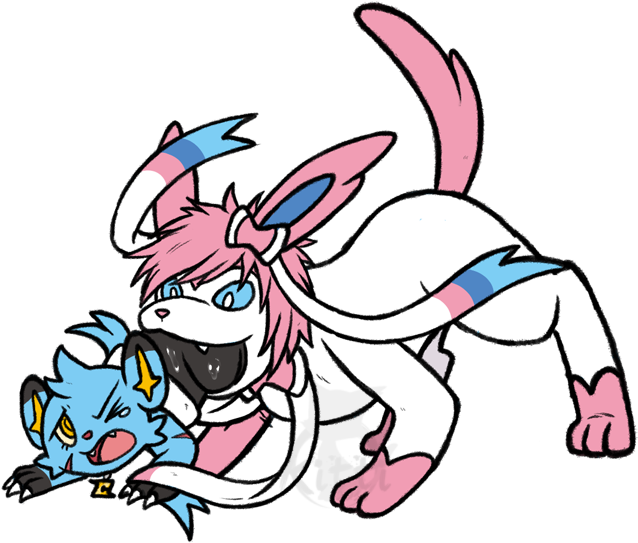 Snacking On A Shinx - Shinx (713x699), Png Download