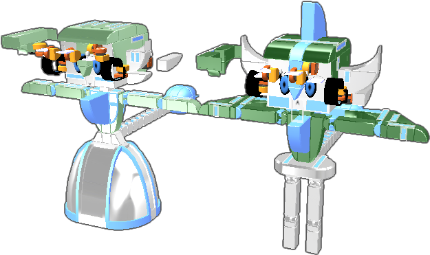 Right = Shin Gallade Left = Shin Gardevoir Shin Gallade - Cartoon (768x768), Png Download