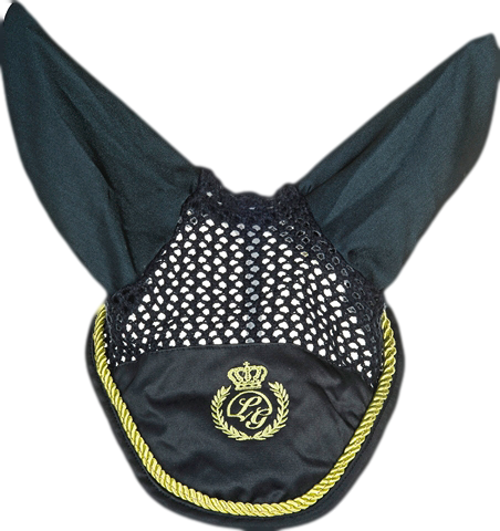Hkm Naples Horse Fly Bonnet In Navy - Hkm Sports Equipment Hkm Naples Horse Fly Bonnet In (452x480), Png Download