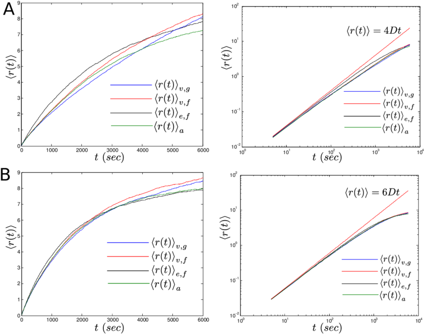 Mean Square Displacement Of Aggregates In 2d And 3d - Mean Square Displacement 2d (850x680), Png Download