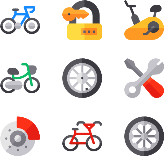 Bicycle 40 Icons - Bicycle (600x564), Png Download