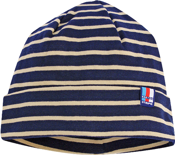 Striped Bonnet - Döll Beanie Dunkelblau (560x782), Png Download