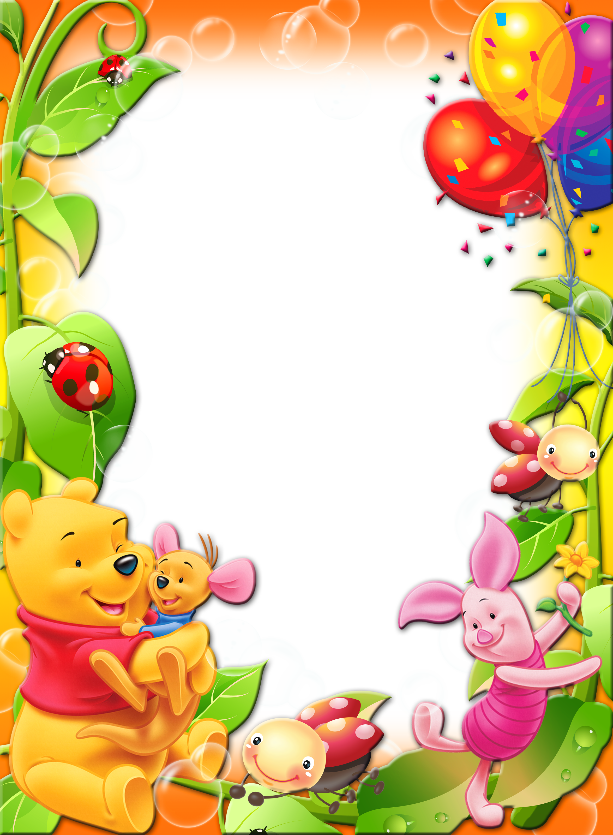 Planner, Winnie The Pooh Pictures, Winnie The Pooh - Winnie The Pooh Frame (2350x3200), Png Download