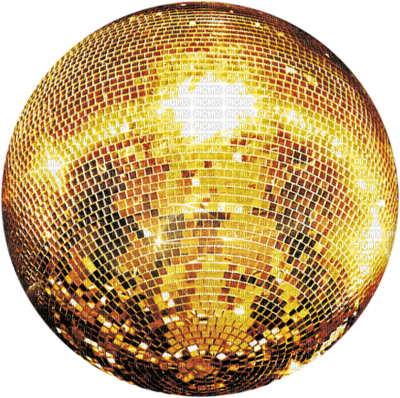 Kaz Creations Disco Ball - Gold Disco Ball Png (400x398), Png Download