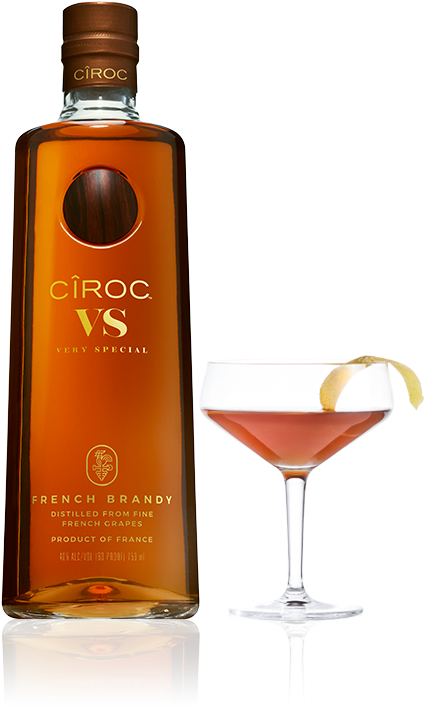 Rising Sun Cocktail Made With Cîroc Vs Brandy - Ciroc Vs (425x803), Png Download