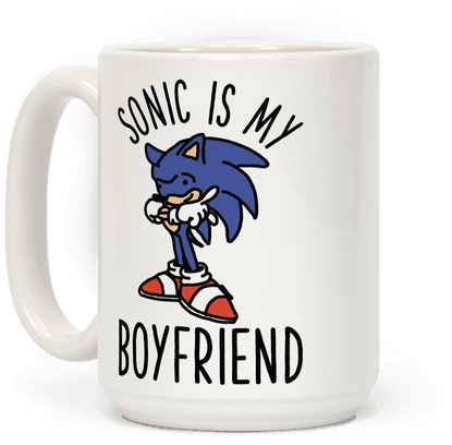 Sonic Is My Boyfriend Coffee Mug - Beer Stein (484x484), Png Download