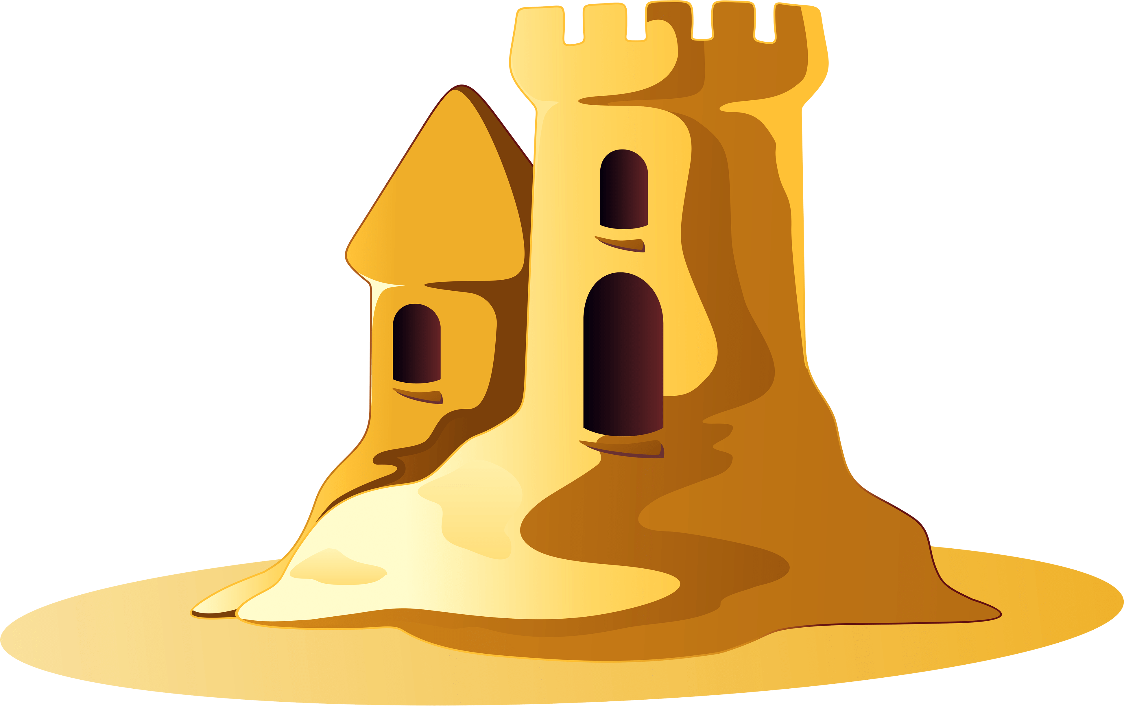 Miscellaneous - Sand Castle Clipart Png (3968x2691), Png Download