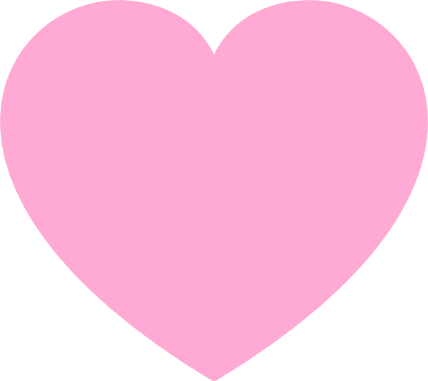 Pink Heart Clip Art At Clker - Heart Pink Clip Art (600x534), Png Download