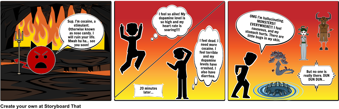 Cocaine - Cartoon (1164x385), Png Download