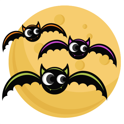 Bats With Moon Svg Cutting Files Bat Svg Cut File Halloween - Cute Halloween Bat Png (432x432), Png Download