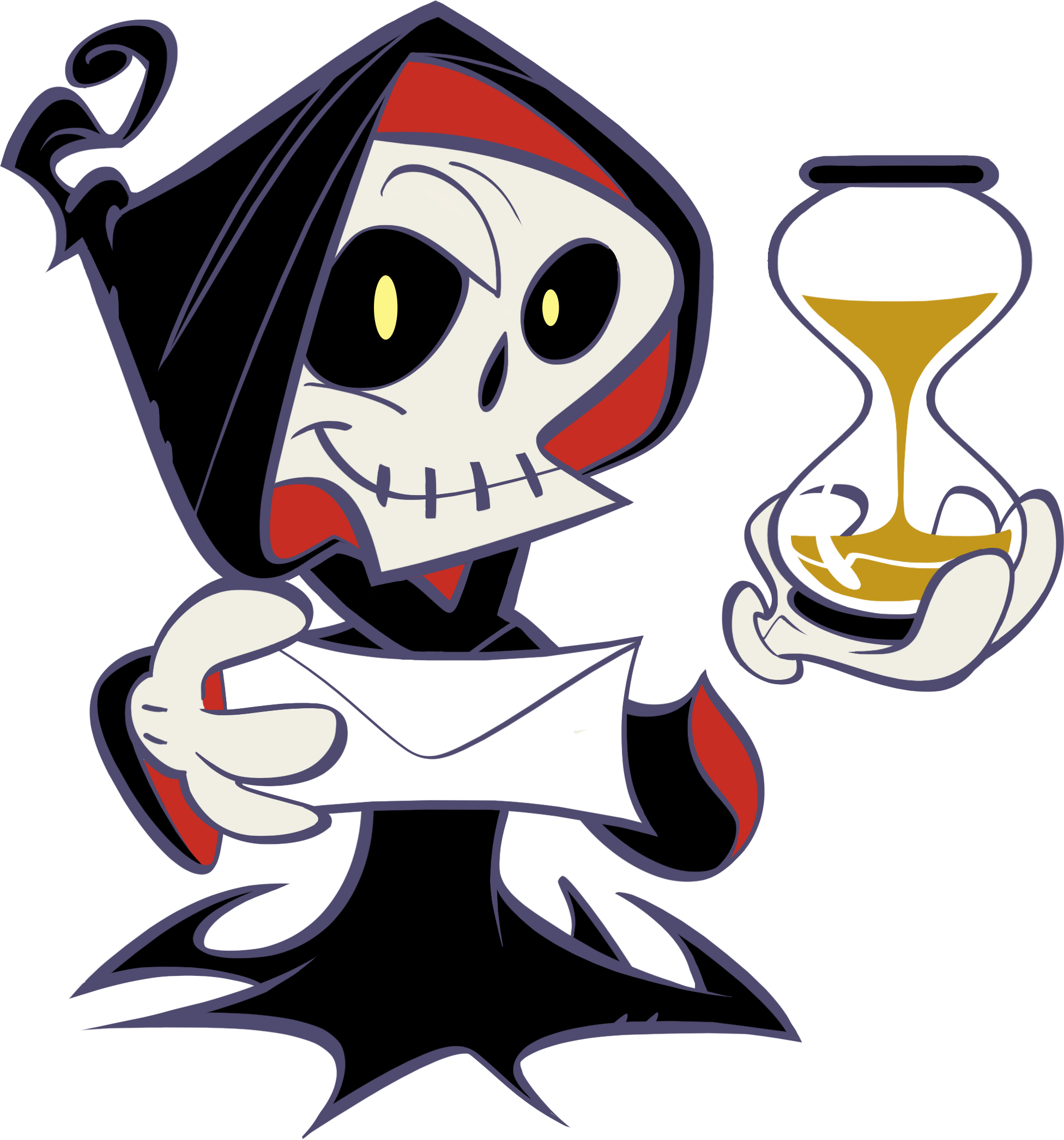 Grim Reaper Email - Drawing (1952x2091), Png Download