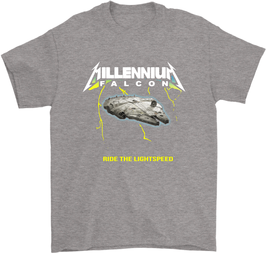 Millennium Falcon Ride The Lightspeed Star Wars Shirts - Fantasticdesignsshop Bulldog Tee Shirt, Dog Lover Tshirt, (1024x1024), Png Download