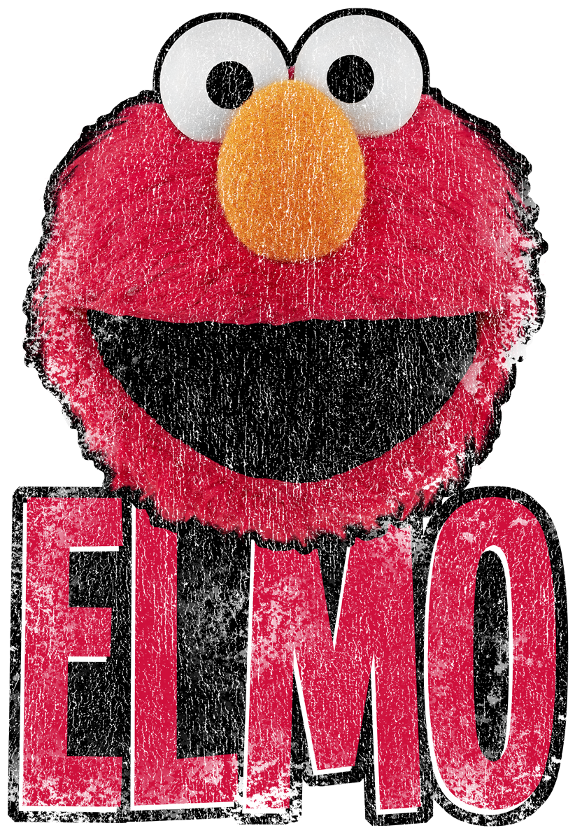 Sesame Street Elmo Smile Men's Long Sleeve T-shirt - Cartoon (850x1296), Png Download