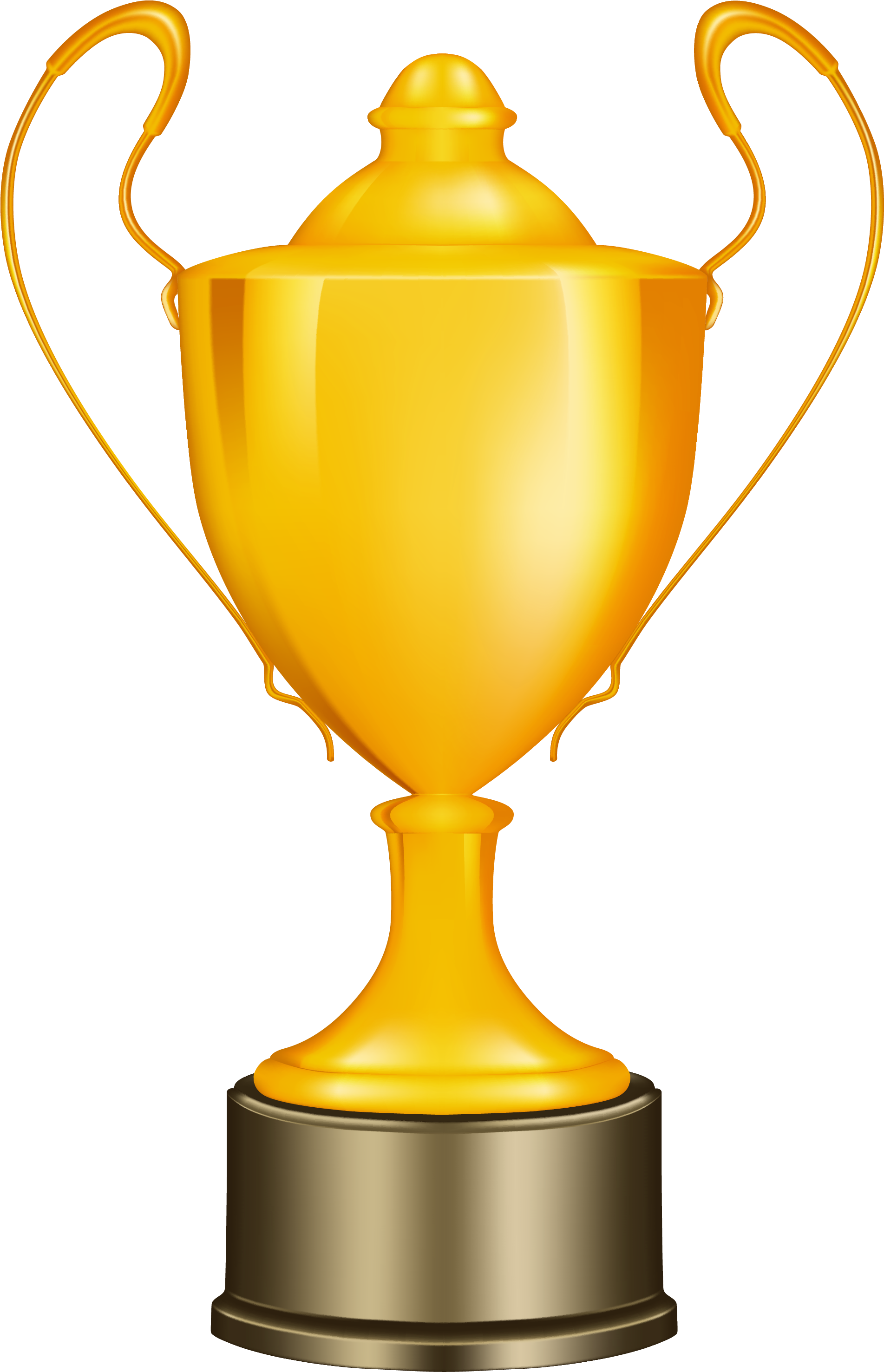 3d Golden Cup Png Trophy - Gold Trophy Transparent (600x913), Png Download