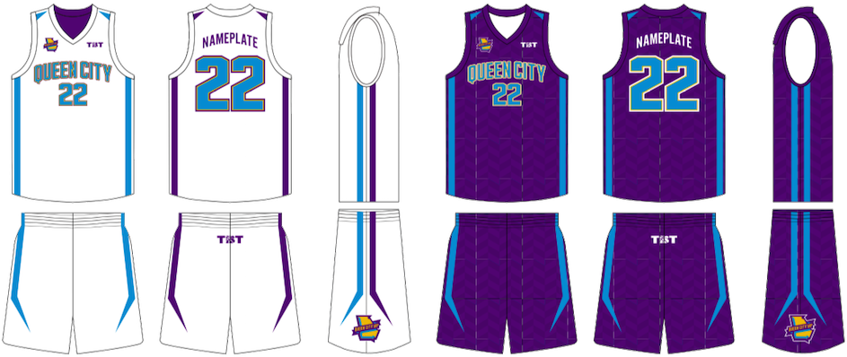 Purple And Teal Basketball Uniforms (950x407), Png Download