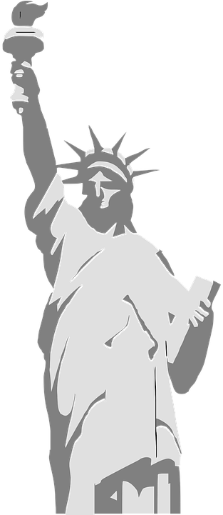 Lady Liberty New York Landmark - 自由 女神 像 (360x720), Png Download