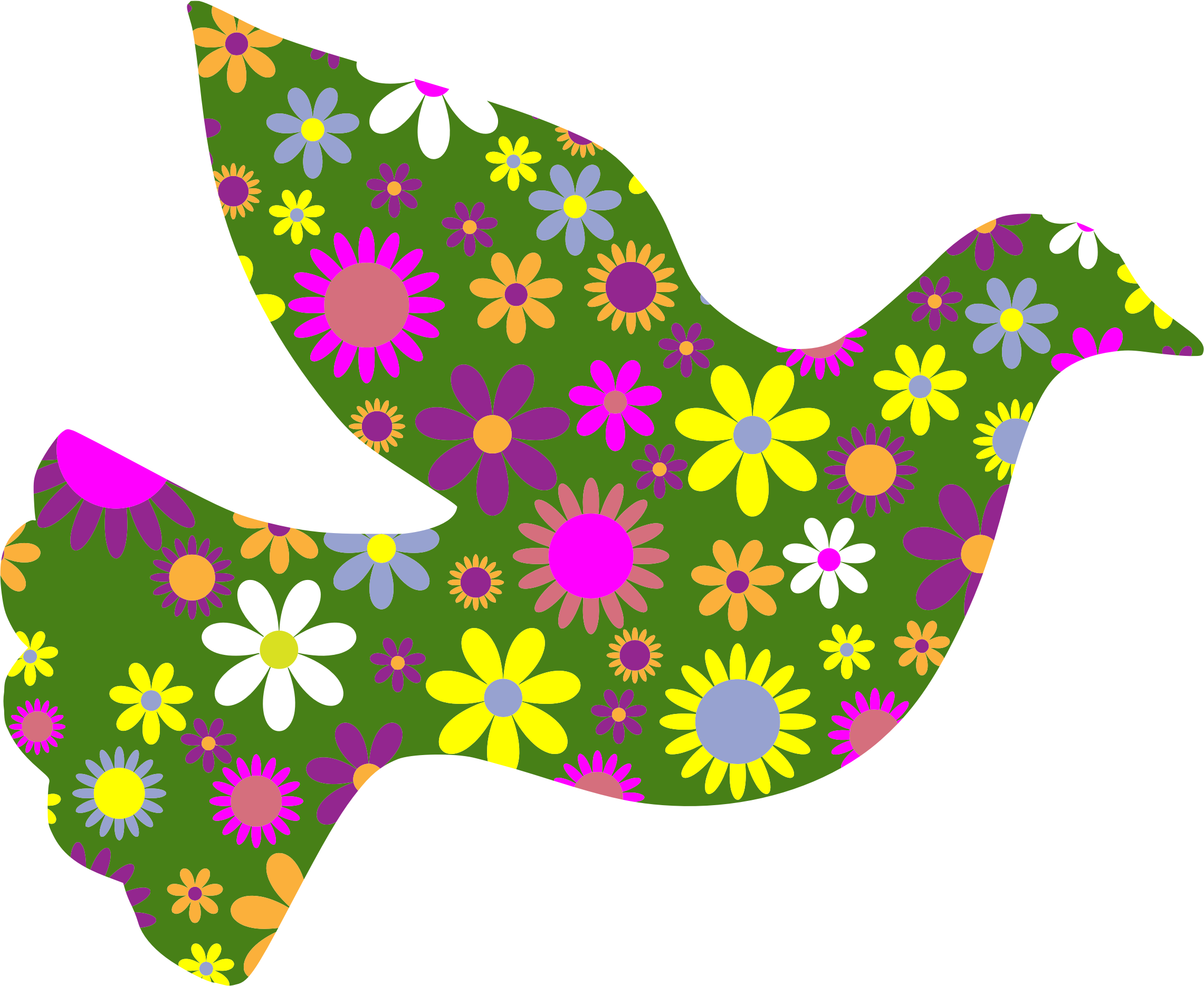 Clipart Library Stock Floral Dove Icons Png Free And - Peace Dove (2282x1870), Png Download