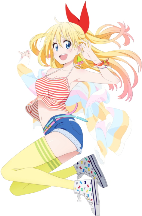 Chitoge Summer - Heart Pattern Nao Toyama (500x735), Png Download