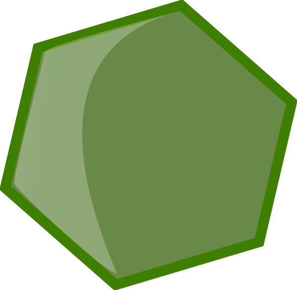Hexagon Green Clip Art At Clker - Hexagon Green (600x586), Png Download