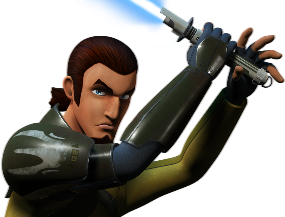 Kanan Holding Lightsaber - Star Wars Kanan Png (940x700), Png Download