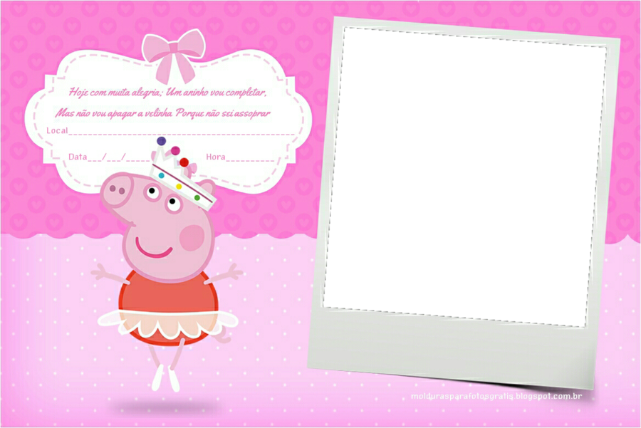 Moldura Peppa Pig Png Clipart Daddy Pig Picture Frames - Moldura Para Foto Peppa Pig (900x601), Png Download