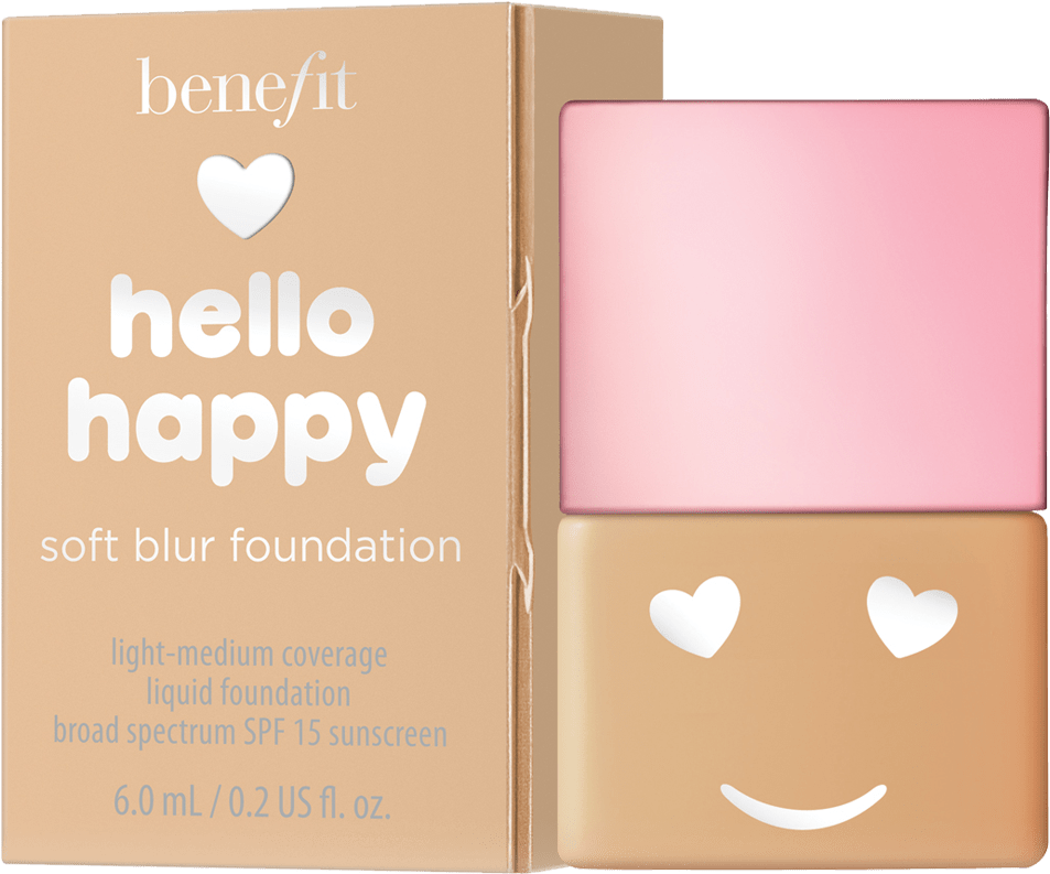 Hello Happy Mini Foundation - Benefit Mini Hello Happy Soft Blur Foundation (1220x1380), Png Download