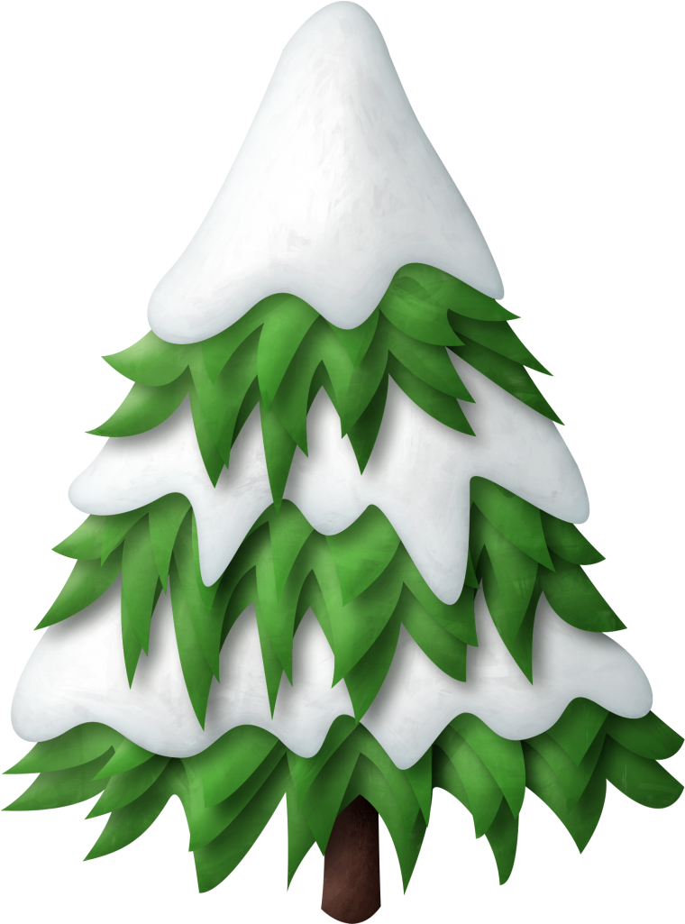 Pine Clipart Snowy - Snow Tree Clipart Png (789x1064), Png Download