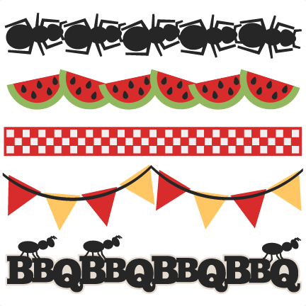 Bbq Borders Svg Scrapbook Cut File Cute Clipart Files - Bbq Borders (432x432), Png Download