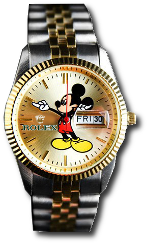 Montre Mickey Rolex - Watch (291x477), Png Download