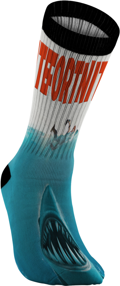 Fortnite Chomp Sr X Jaws Socks - Sock (1024x1024), Png Download