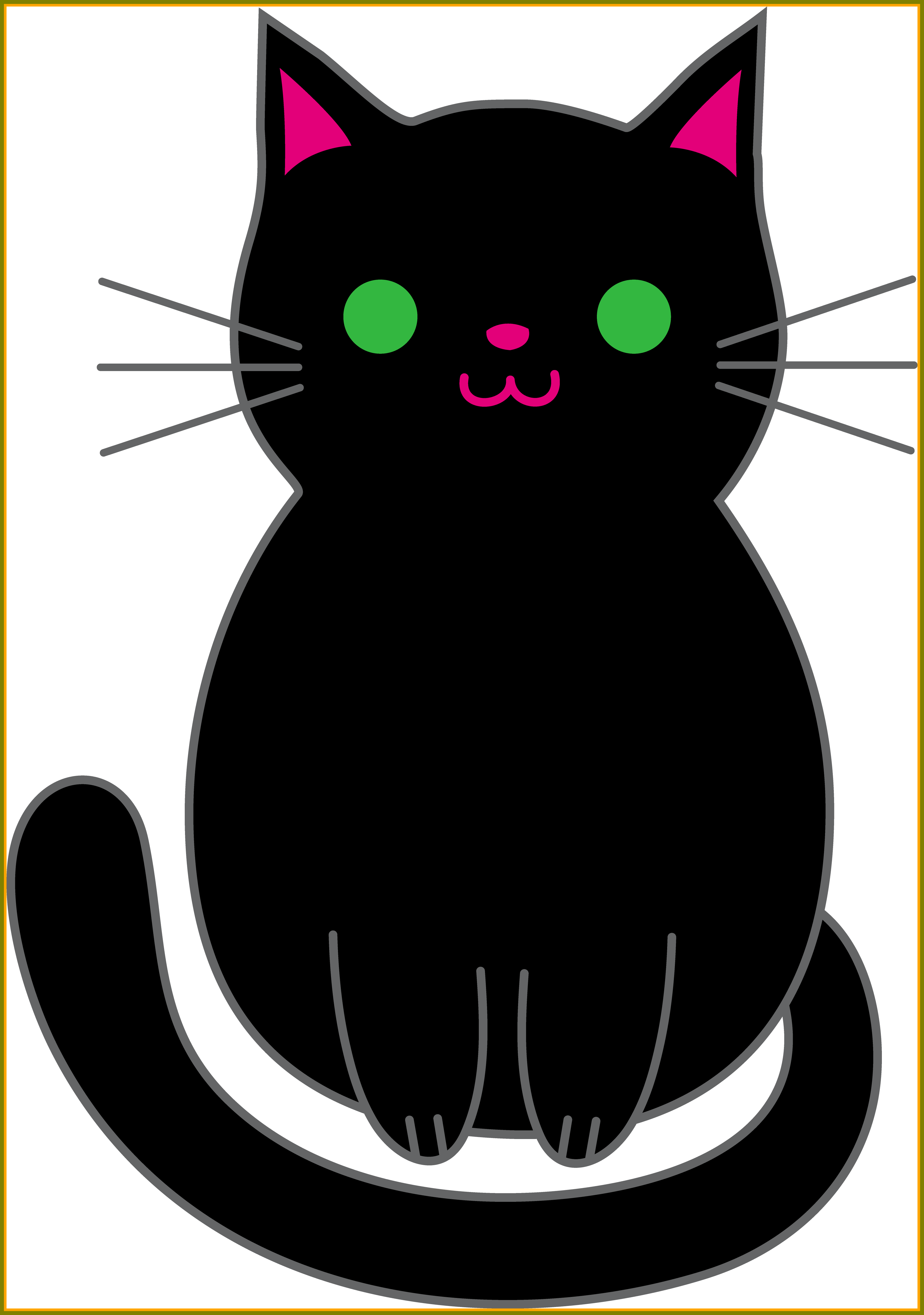 Inspiring Animal Clipart Of A Cartoon Cute Happy White - Cafepress Purrfect Cat Wall Calendar (3576x5089), Png Download