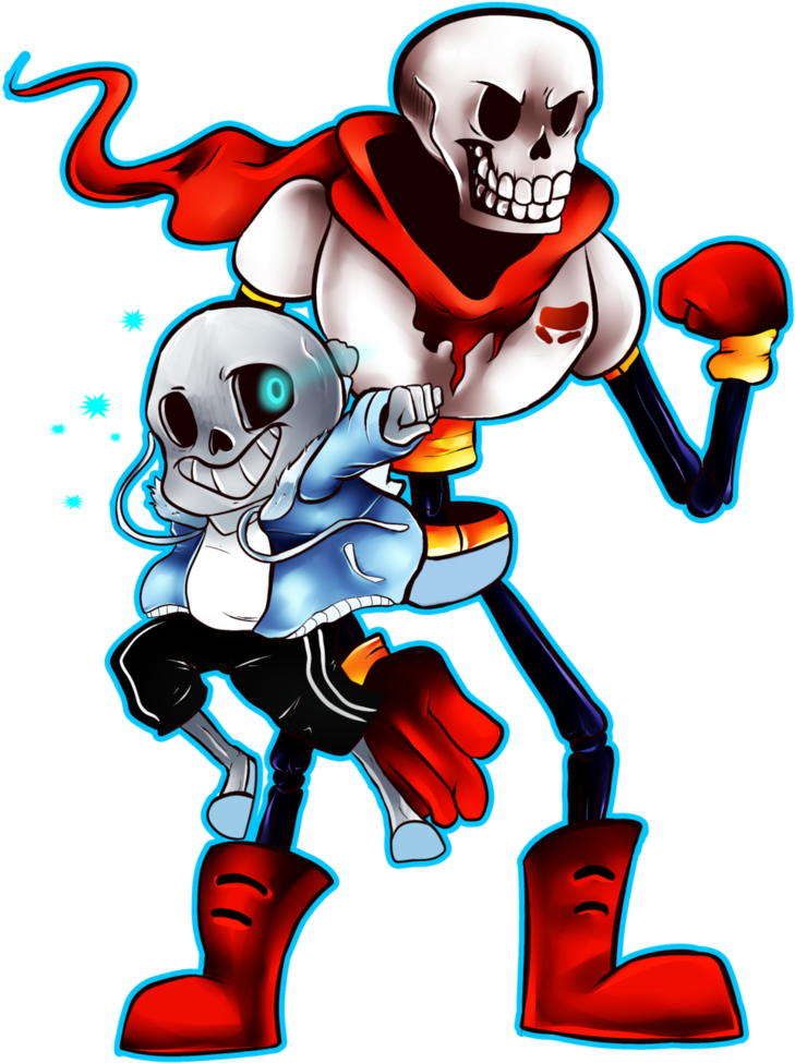 Collection Of Free Papyrus Drawing Undertale Sans Download - Undertale Papyrus And Sans Fanart (774x1032), Png Download