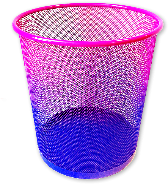 Ombre Trash Can - Trash Can Transparent Pink (654x654), Png Download