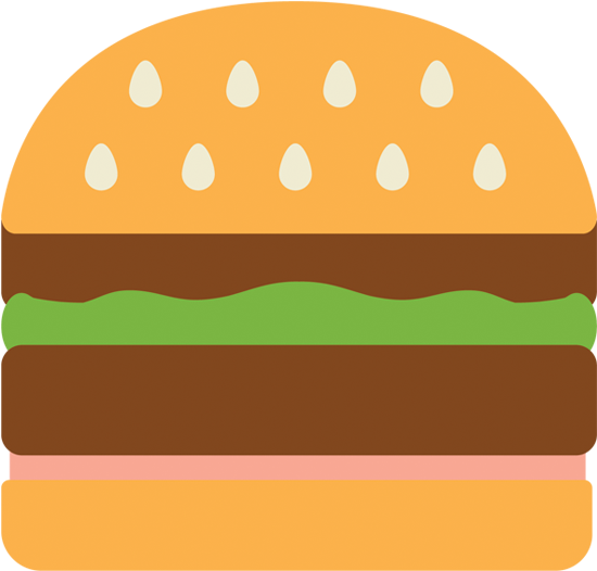Dbl Hamburger - Fast Food (1024x1024), Png Download