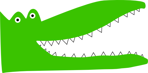 Alligator Teeth (600x298), Png Download