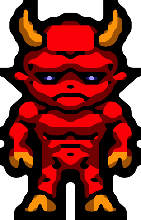 Free Png Demon Png Images Transparent - Demon Pixel Art (480x750), Png Download