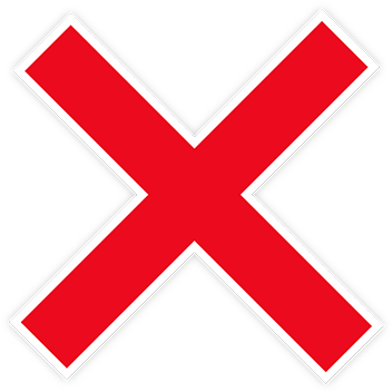 Wrong-warning - Clipart X (351x361), Png Download