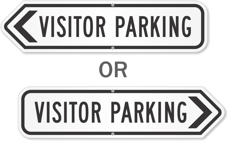 Visitor Parking Arrow Sign - Parking Sign (800x800), Png Download