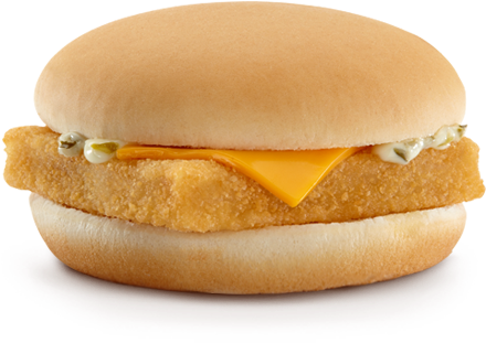 Scratchy Fish Sandwich - Filet O Fish (444x360), Png Download