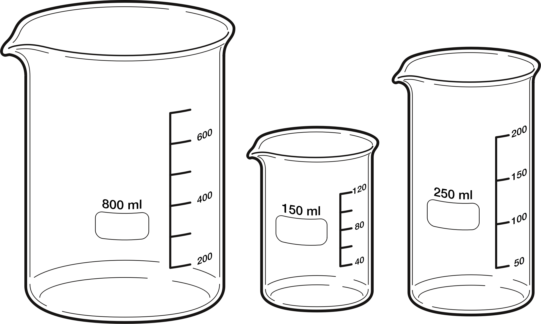 Beaker Drawing 100 Ml - Vaso De Precipitado De Laboratorio (2133x1278), Png Download
