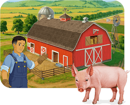Watch Beautiful Animations Of Our Farm Animals, Learn - Abcmouse.com Early Learning Academy (422x341), Png Download
