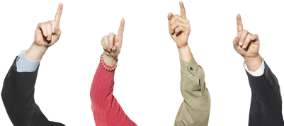 Fingers Pointing Up - Fingers Pointing Png (400x400), Png Download