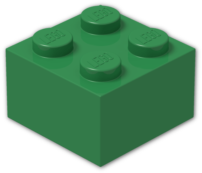 Lego Color Dark Green Brick - Green Lego Piece Png (800x600), Png Download