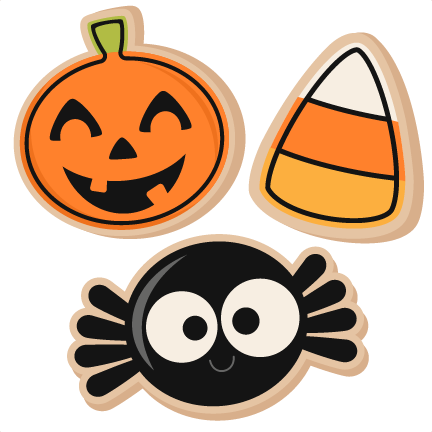 Cookie Clipart Silhouette - Halloween Clip Art Cookies (432x432), Png Download
