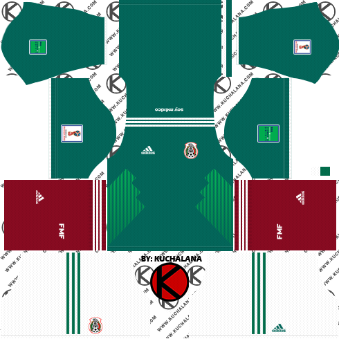 Mexico 2018 World Cup Kits - Mexico Kit Dream League Soccer 2018 (490x490), Png Download