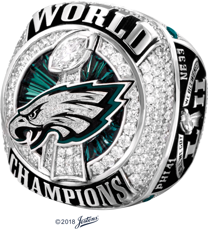 Cast In 10-karat White Gold, The Philadelphia Eagles - Philadelphia Eagles Nfl Eagles Championship Ring (415x449), Png Download
