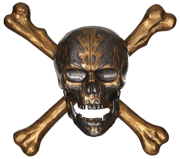 Skull And Crossbones Wall Decor - Pirates Of The Caribbean Skull Png (650x525), Png Download